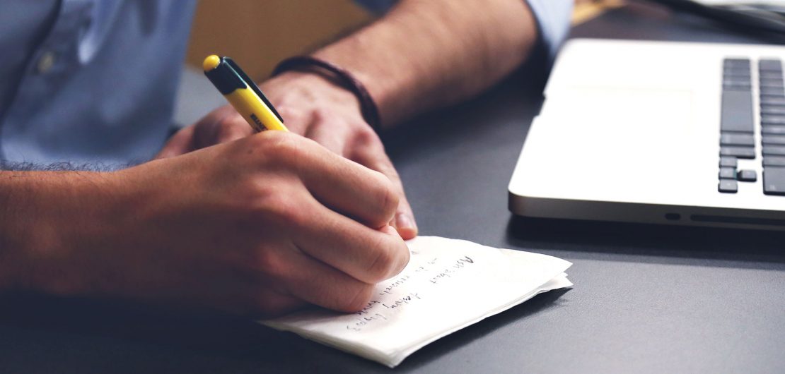 Photo of someone preparing for their interview